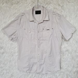 Marc Ecko Corduroy Short Sleeve Button Down XL